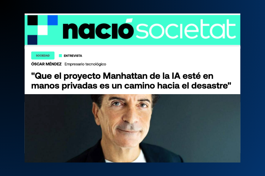 Óscar Méndez Soto en Nació: «Que el proyecto Manhattan de la IA esté en manos privadas es un camino hacia el desastre»